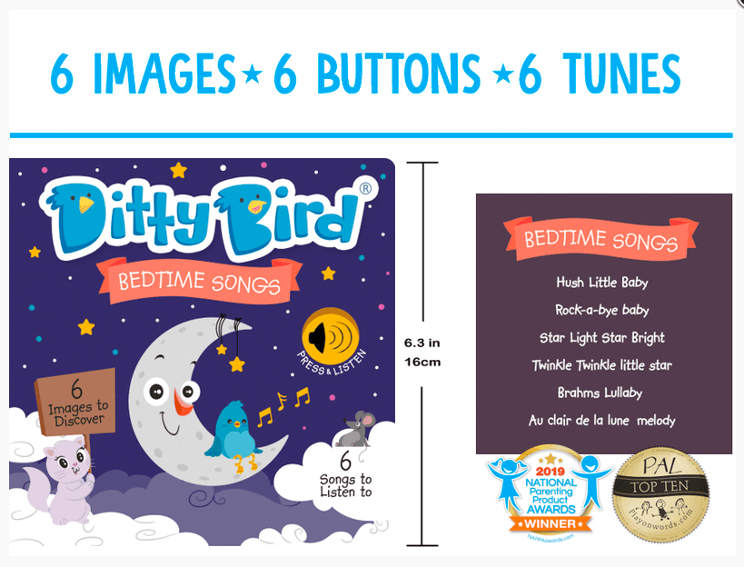 Ditty Bird Bedtime Songs Board Book