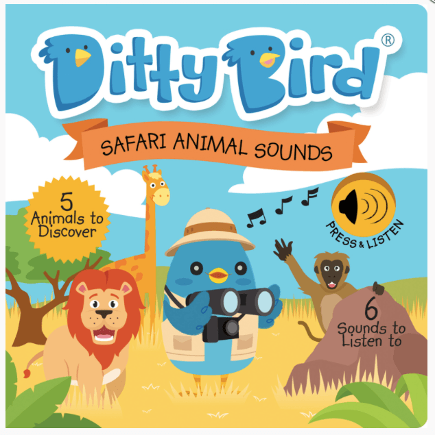 Ditty Bird Safari Animal Sounds Board Book