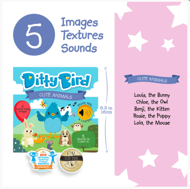 Ditty Bird Cute Animals Board Books