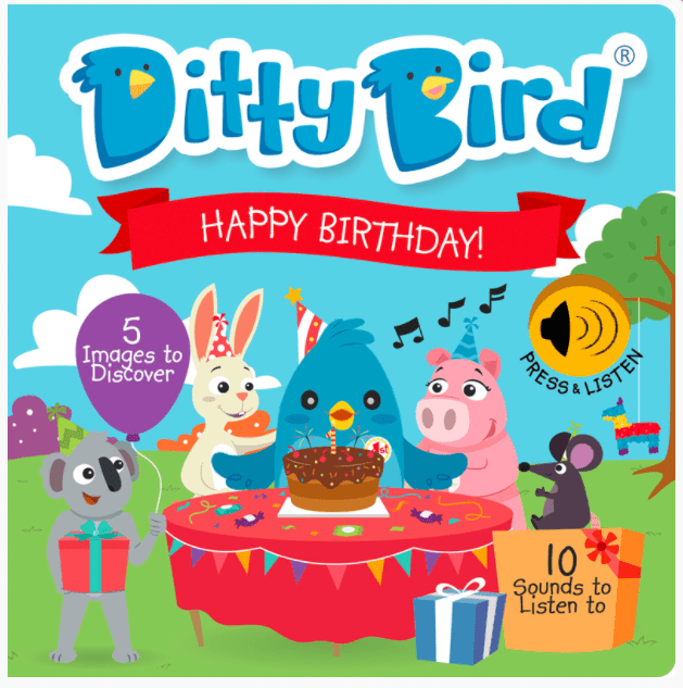 Ditty Bird Happy Birthday Board Book