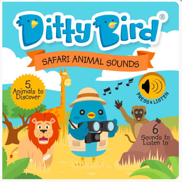 Ditty Bird Safari Animal Sounds Board Book