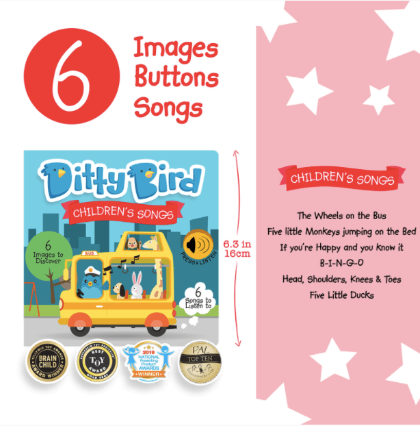 Ditty Birds Children's Songs Board Book