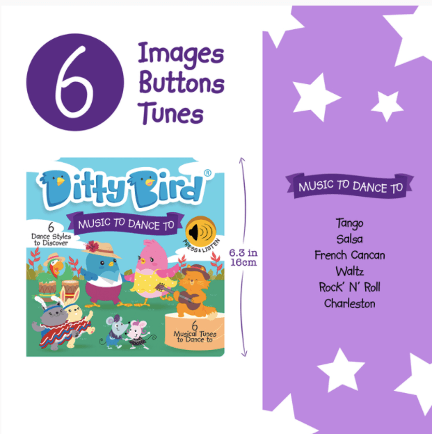 Ditty Birds Music To Dance To Board Book