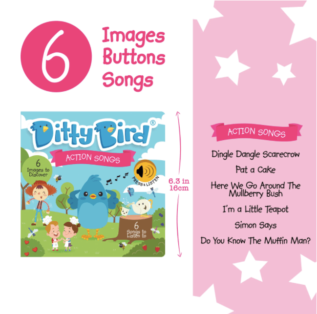Ditty Birds Action Songs Board Book