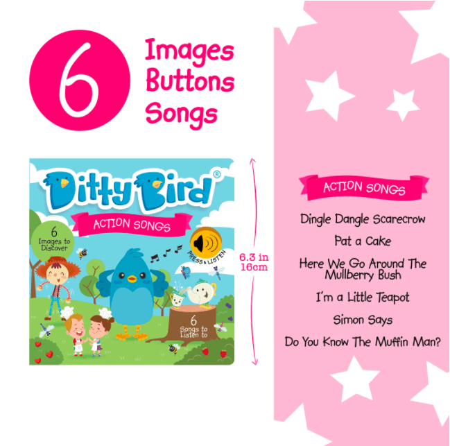 Ditty Birds Action Songs Board Book