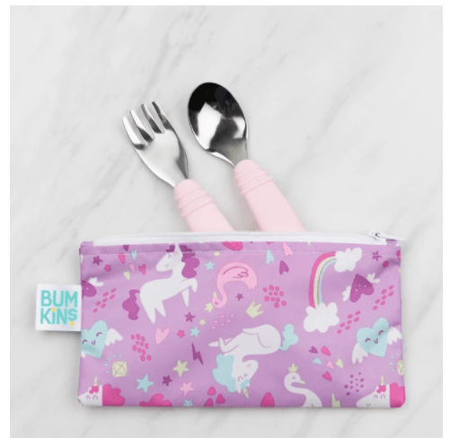 Bumkins Spoon and Fork - Pink