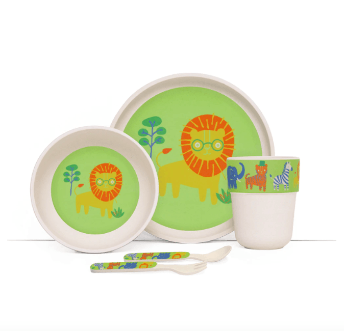 Penny Scallan Bamboo Mealtime Set with Cutlery - Wild Thing