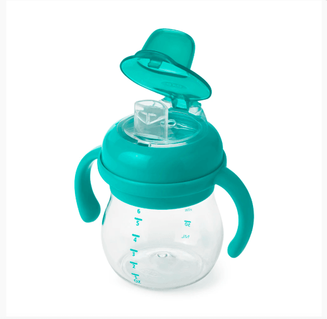 Oxo Tot Grow Soft Spout Cup With Removable Handles - Teal