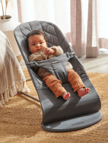 Babybjorn Bouncer Bliss - Anthracite Cotton Petal Quilt