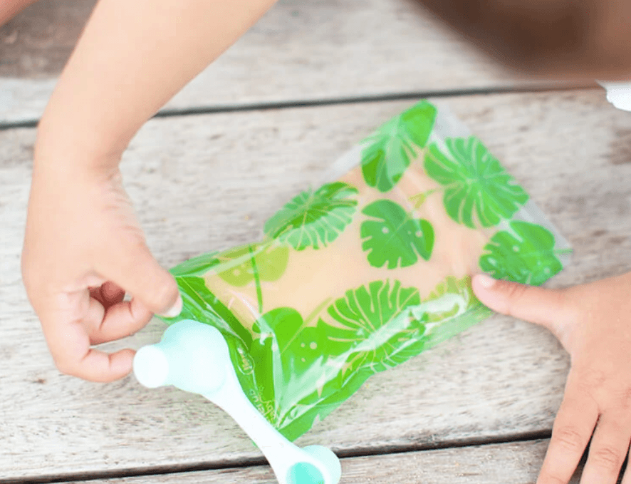 Cherub Baby On the Go Reusable Food Pouch Minis - Toucan Blue & Rainforest Green 10pk