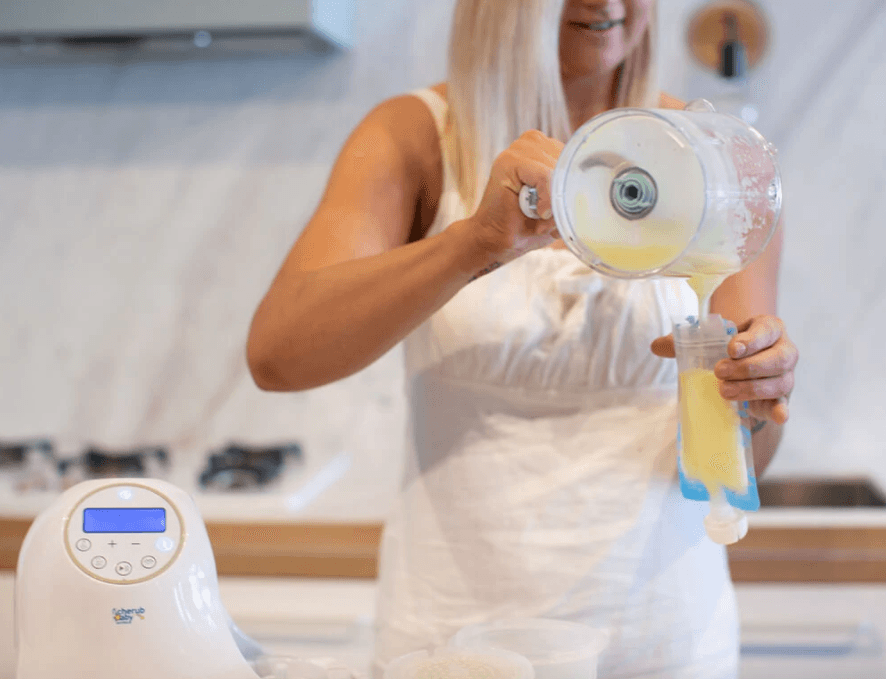 Cherub Baby On the Go Reusable Food Pouch Minis - Toucan Blue & Rainforest Green 10pk