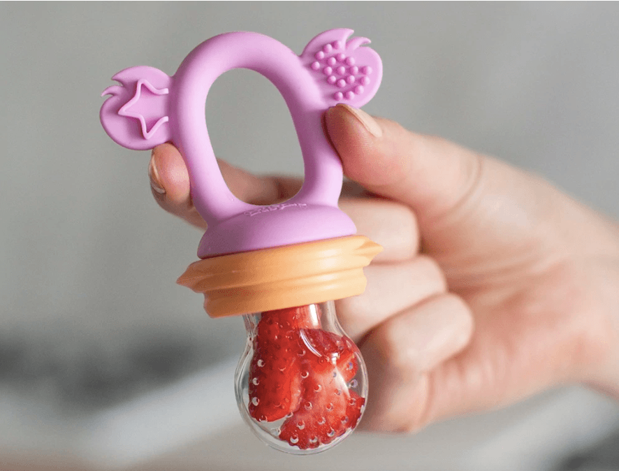 Cherub Baby Silicone Fresh Food Feeder & Teether - Peach Blush