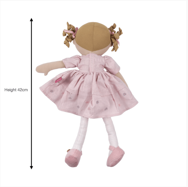 Bonikka Amelia Linen Doll With Brown Hair