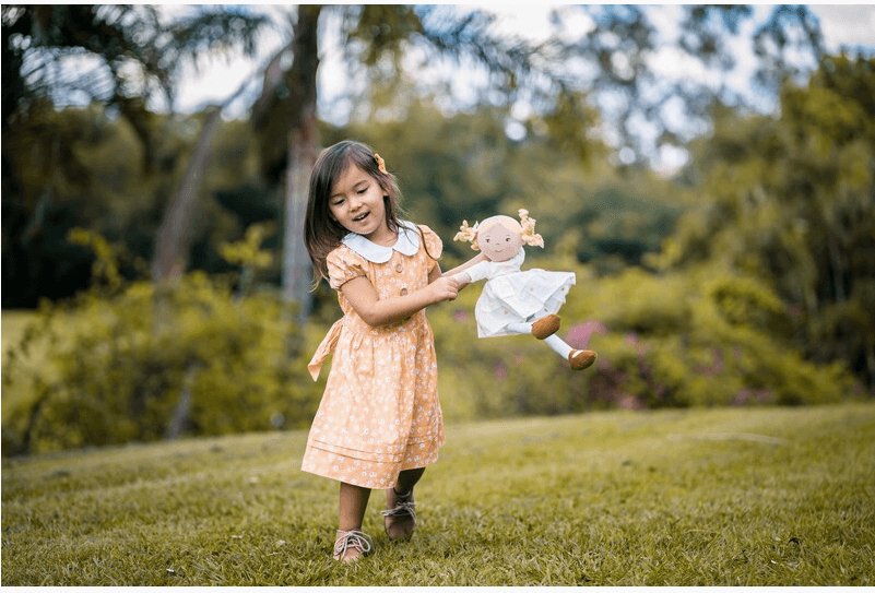 Bonikka Priscy Linen Doll with Blonde Hair