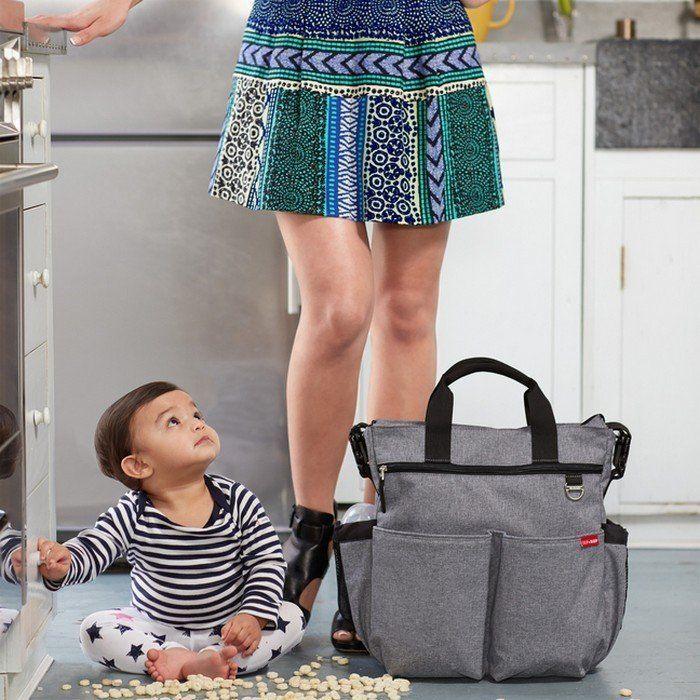 SKIP HOP Duo Signature Diaper Bag - Heather Grey