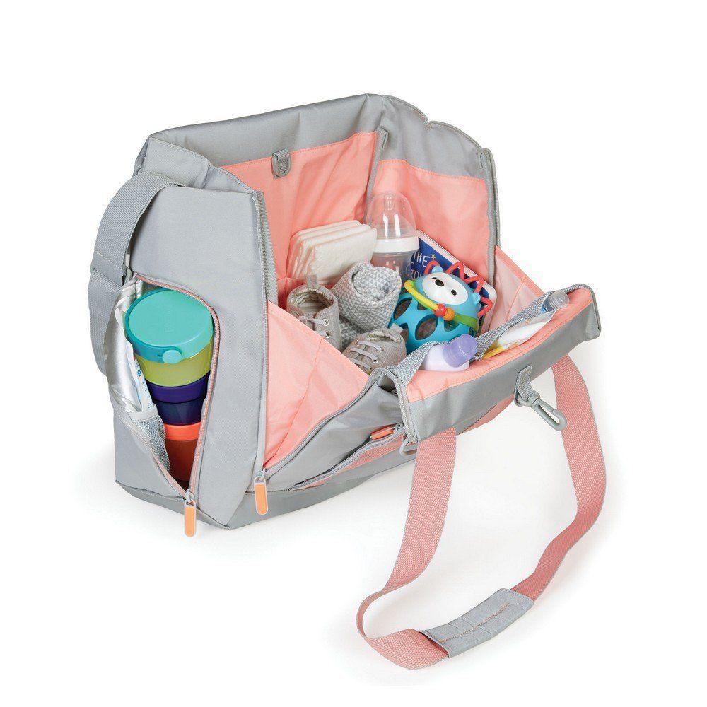 SKIP HOP FIT All-access Diaper Tote- Platinum/Coral