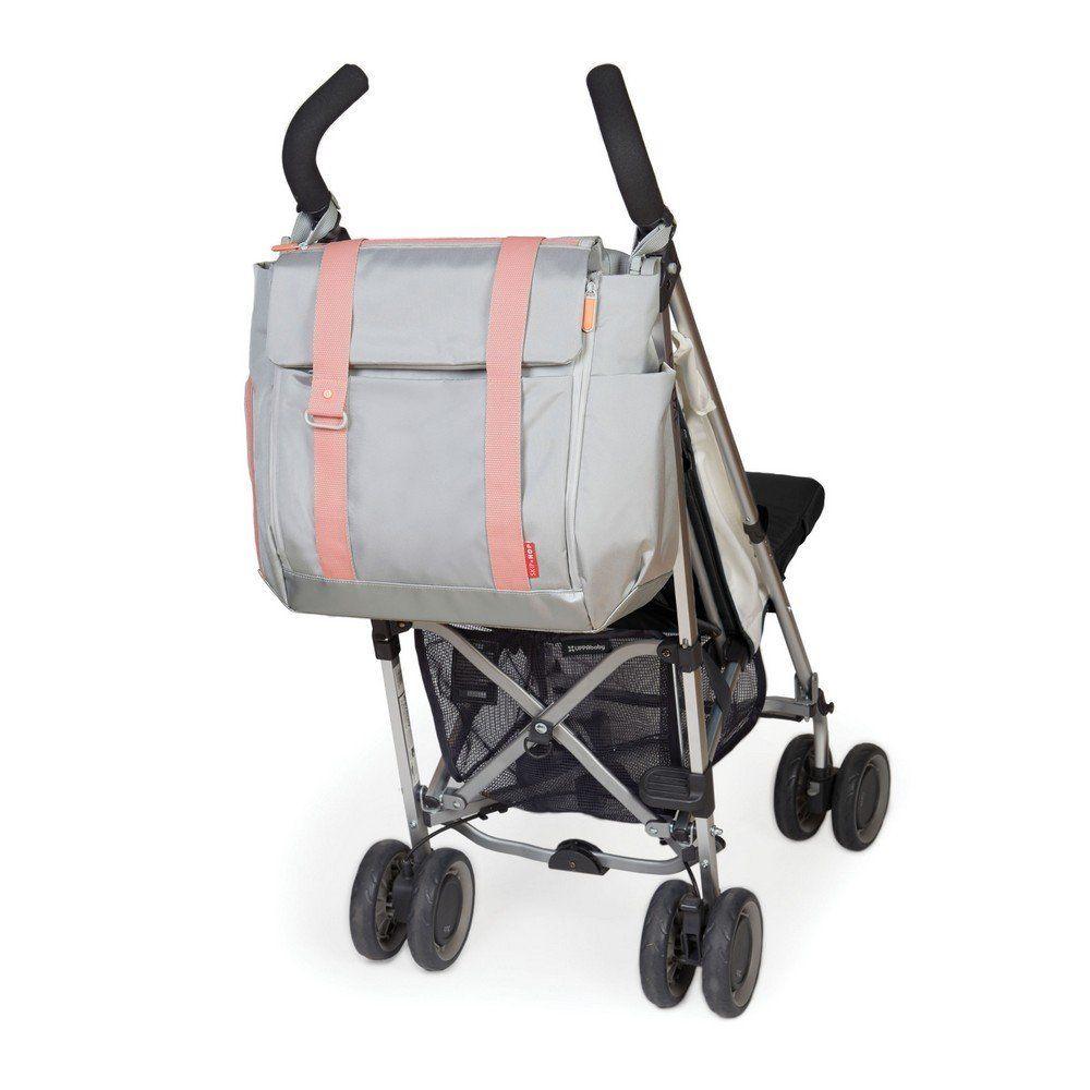 SKIP HOP FIT All-access Diaper Tote- Platinum/Coral