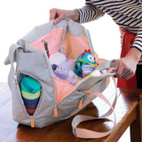 SKIP HOP FIT All-access Diaper Tote- Platinum/Coral