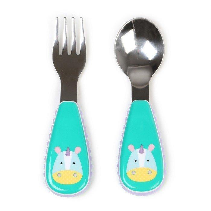 SKIP HOP Zootensils Fork & Spoon - Unicorn