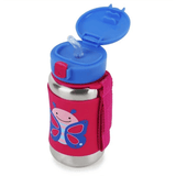 SKIP HOP Zoo Stainless Steel Straw Bottle - Butterlfy