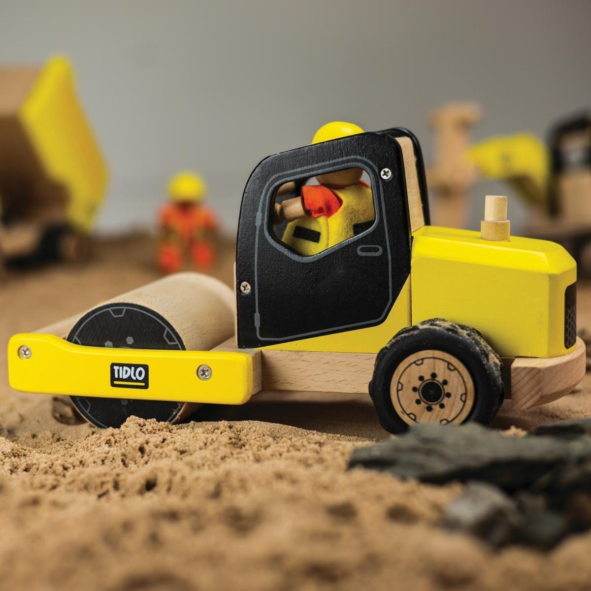 Tidlo Wooden Construction Toy -  Road Roller