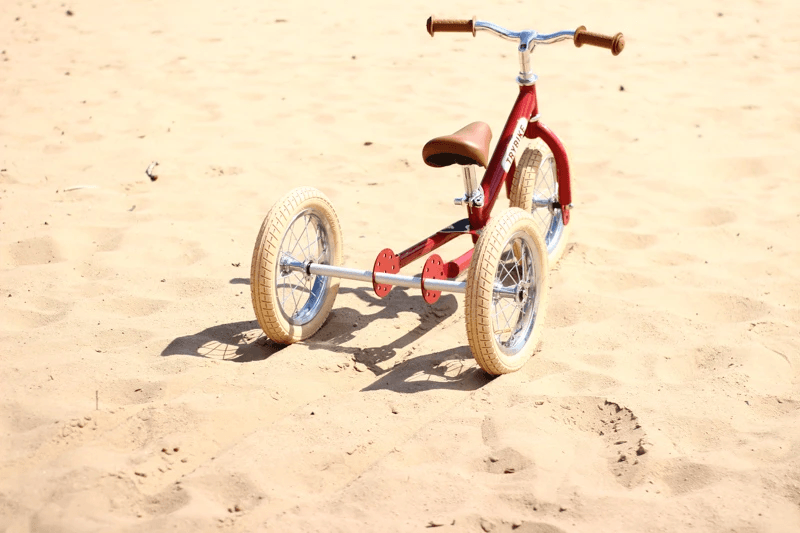 Trybike 2 in 1 Steel Balance Bike and Tricycle - Vintage Red