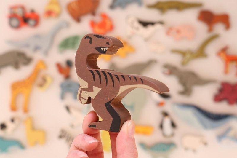 Tender Leaf Toys Velociraptor Wooden Animal