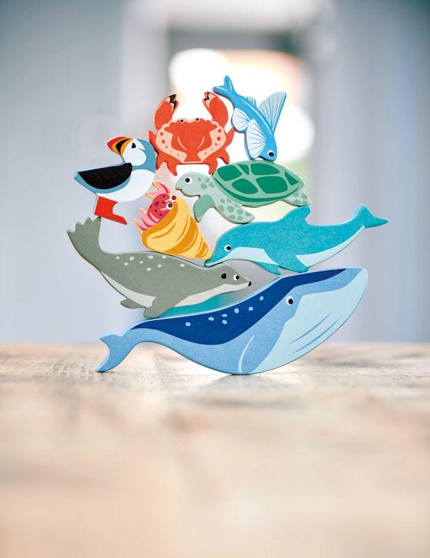 Tender Leaf Toys Whale Wooden Animal