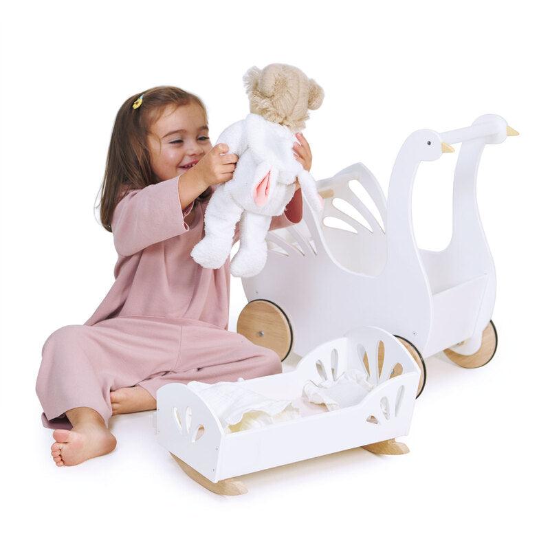 Tender Leaf Toys Sweet Swan Dolly Bed