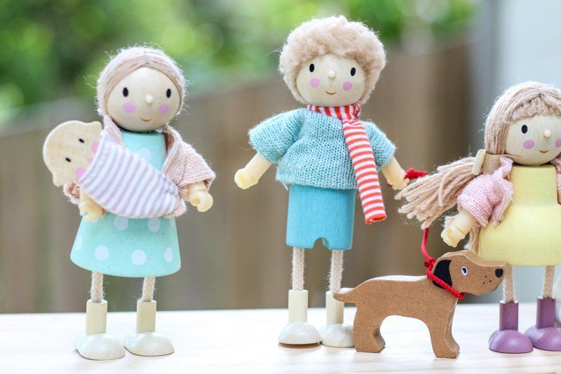 Tender Leaf Toys Miniature Doll Mr Goodwood with Flexible Limbs & His Dog