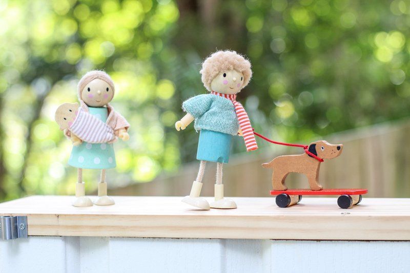 Tender Leaf Toys Miniature Doll Mr Goodwood with Flexible Limbs & His Dog