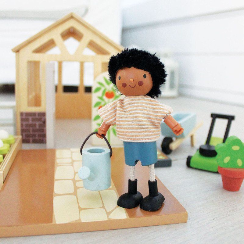 Tender Leaf Toys Maniture Doll Mr Forrester with Flexible Limbs & His Dog