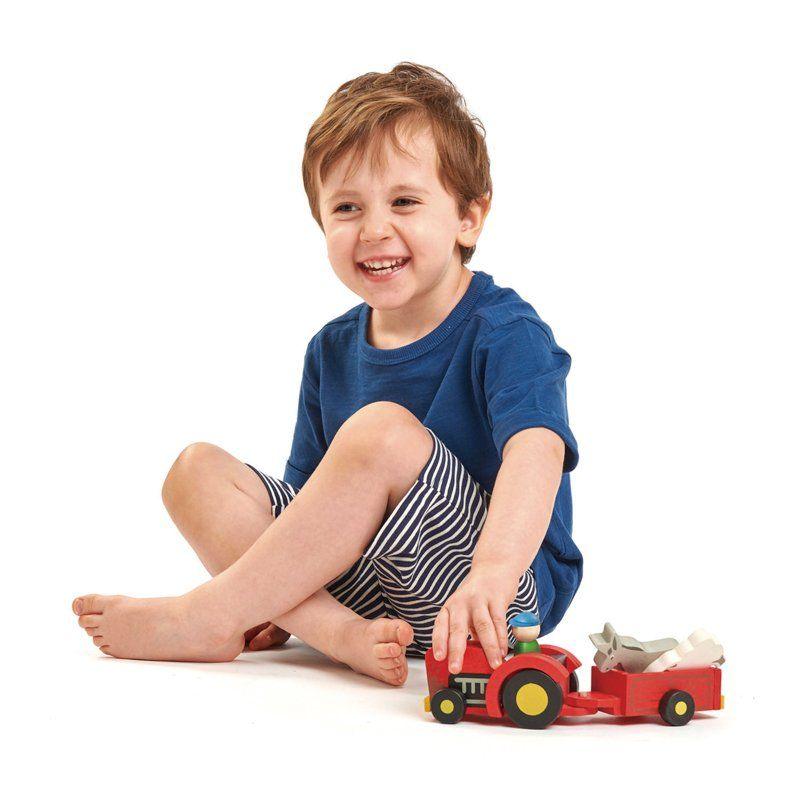 Tender Leaf Toys Wooden Tractor and Trailer