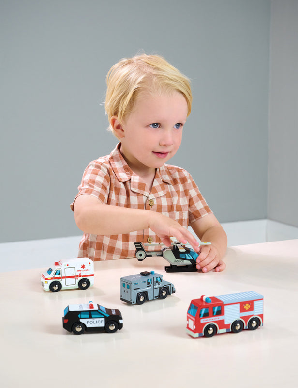 Tender Leaf Toys Emergency Vehicles