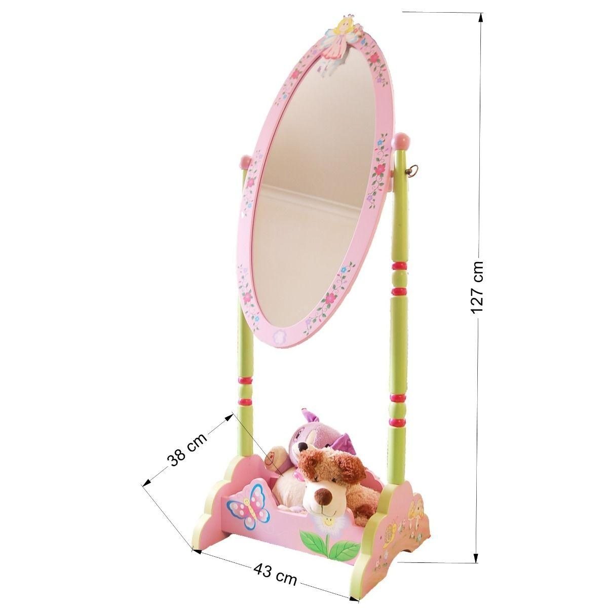 ALL 4 KIDS Olivia the Fairy Girl‘s Wooden Standing Mirror