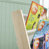 ALL 4 KIDS Henry White Kids Wooden Canvas Sling Magazine Bookcase