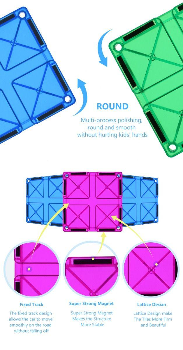 MNTL Magnetic Car Track Set 52 Pieces