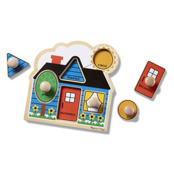 Melissa & Doug First Shapes Knob Puzzle 5pce