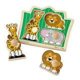 Melissa & Doug Jungle Friends Knob Puzzle 3 Piece