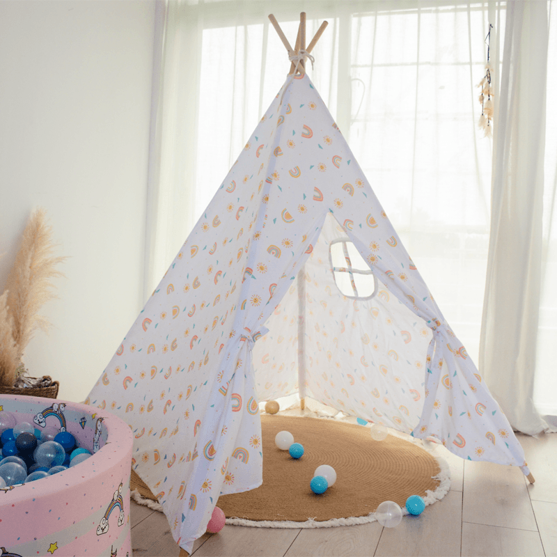 All 4 KIDS White Rainbow Teepee