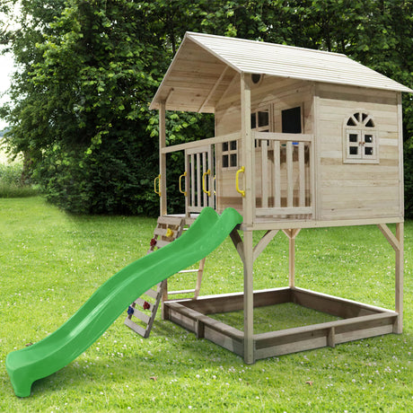 ALL 4 KIDS Aiden Huge Cubby House with Slide and Sand Pitch