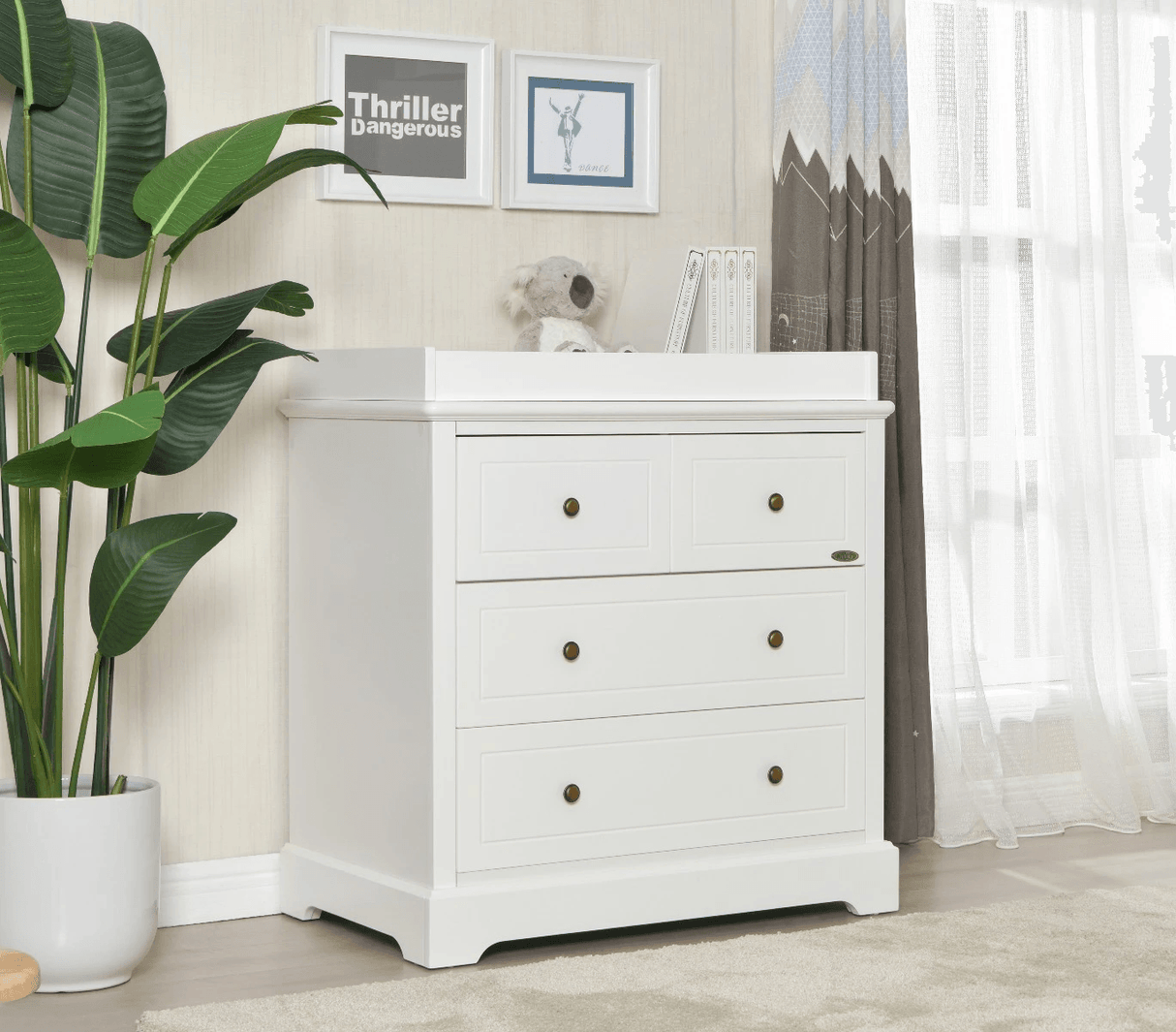 JOY BABY Comet 4 Drawer Chest of Drawer Change Table - White