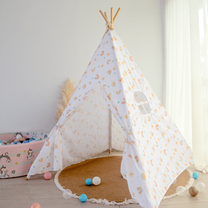 All 4 KIDS White Rainbow Teepee