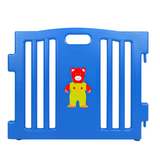 JOY BABY 6 PCs Plastic Playpen With Safety Gate - Blue