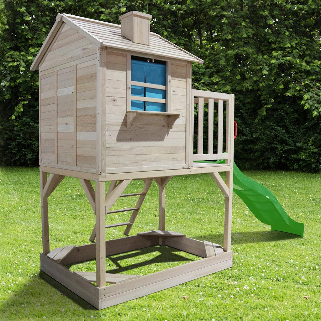 ALL 4 KIDS Brooklyn Cubby House with Slide and Sand Pitch