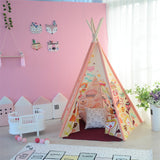 All 4 Kids Nora Large Pink Blooming Kids Teepee Tent