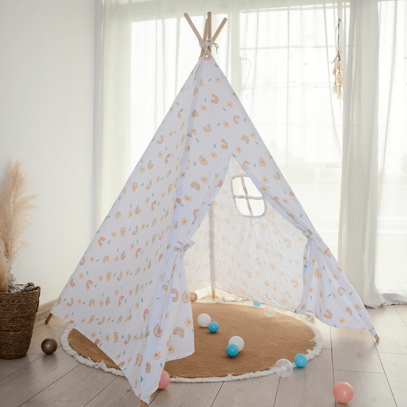 All 4 KIDS White Rainbow Teepee