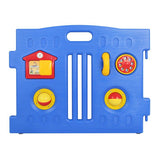JOY BABY 8 PCs Plastic Playpen With Safety Gate - Blue