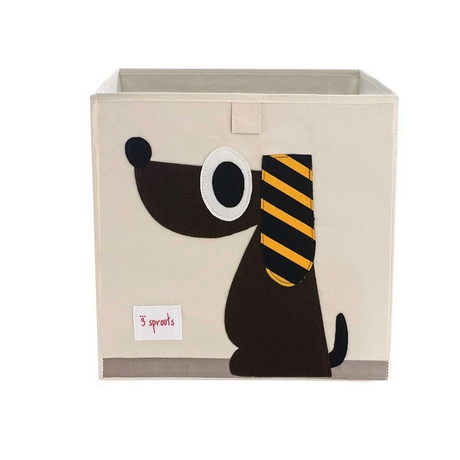 3 Sprouts Storage Box - Brown Dog