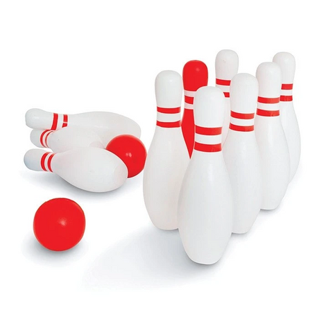 BS Toys Red and White Bowling Game